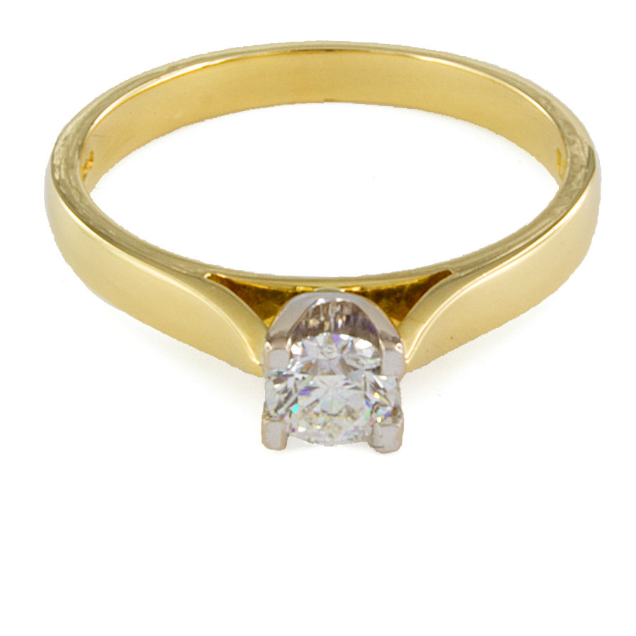 18ct gold Diamond 0.33cts solitaire Ring size N